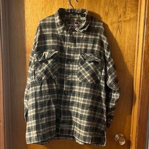 Levi's Men's Black and Gray Checkered Shirt Jacket XL